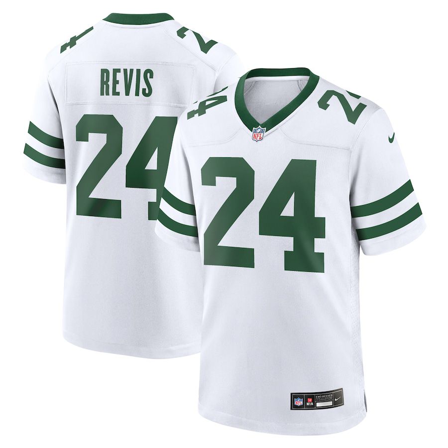Men New York Jets #24 Darrelle Revis Nike White Legacy Retired Player Game NFL Jersey->->NFL Jersey